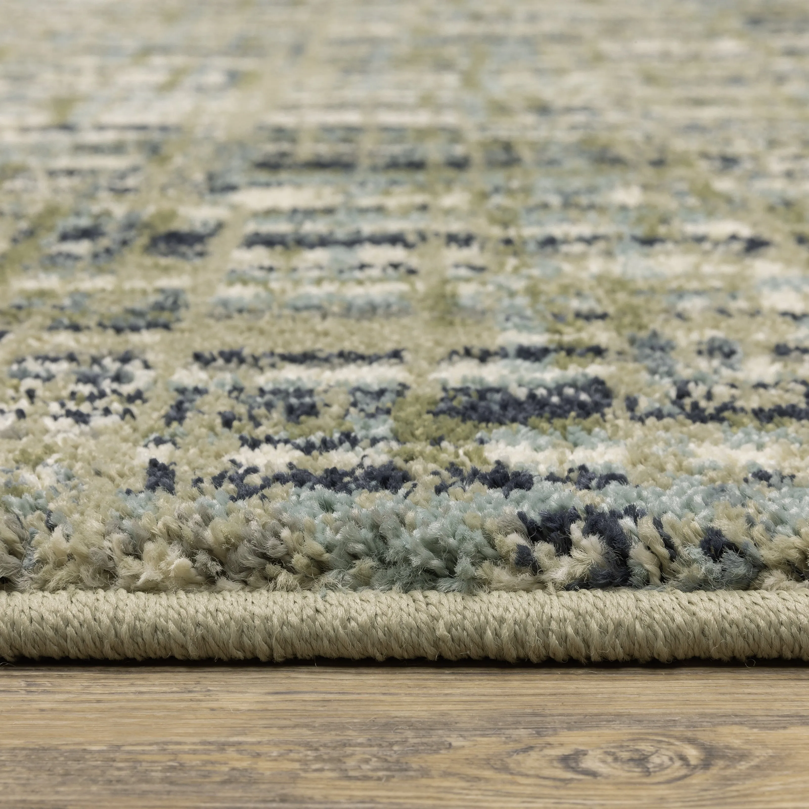 Style Haven Salinas Industrial Striped Green/ Blue Indoor Area Rug