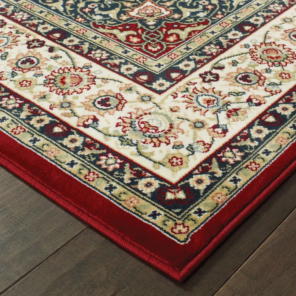 Style Haven Stora Red/Ivory Classic Medallion Area Rug