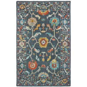 Style Haven Sunnyside Floral Hand-tufted Wool Blue/ Gold Area Rug