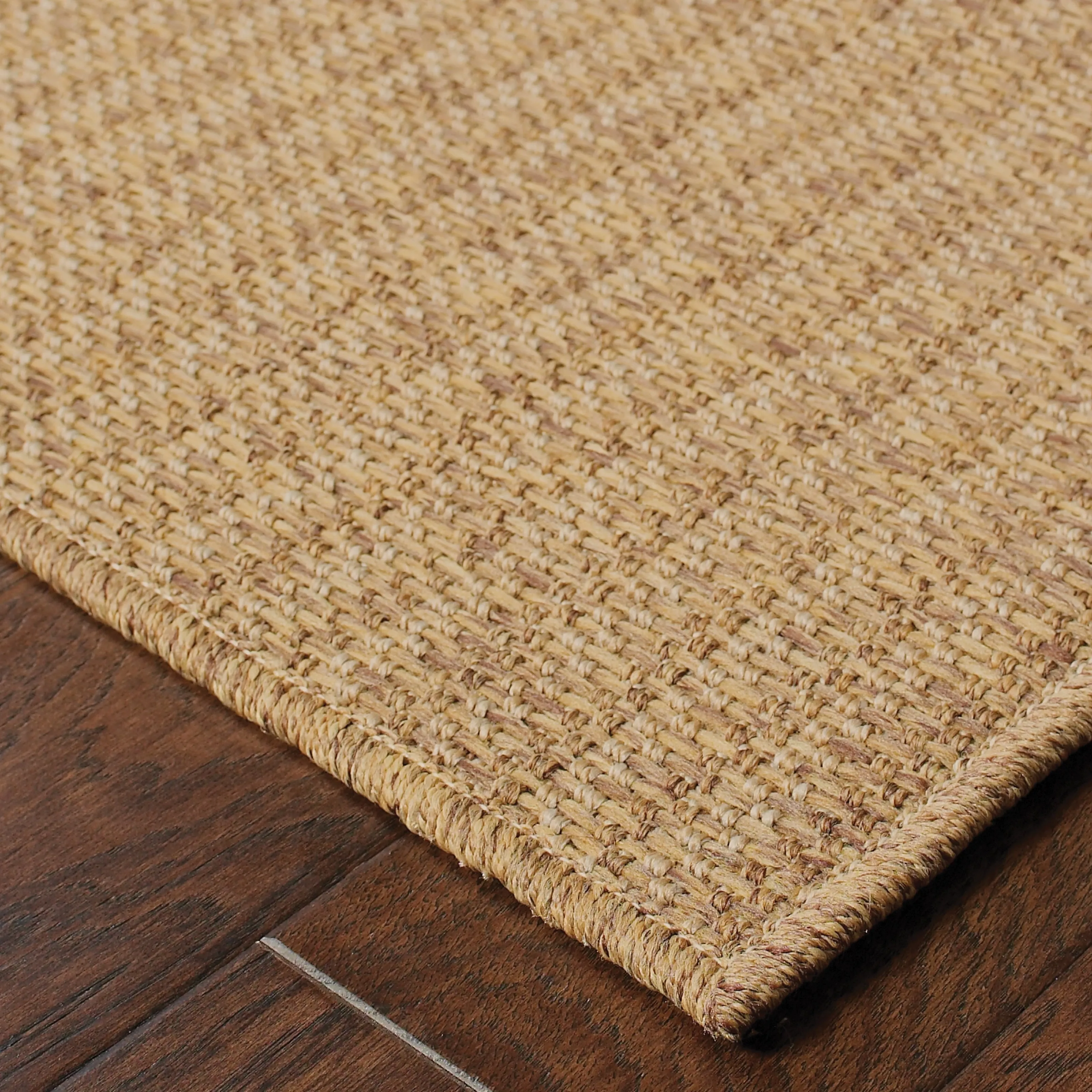 Style Haven Veranda Verticle Stripes Indoor-Outdoor Light Brown Rug