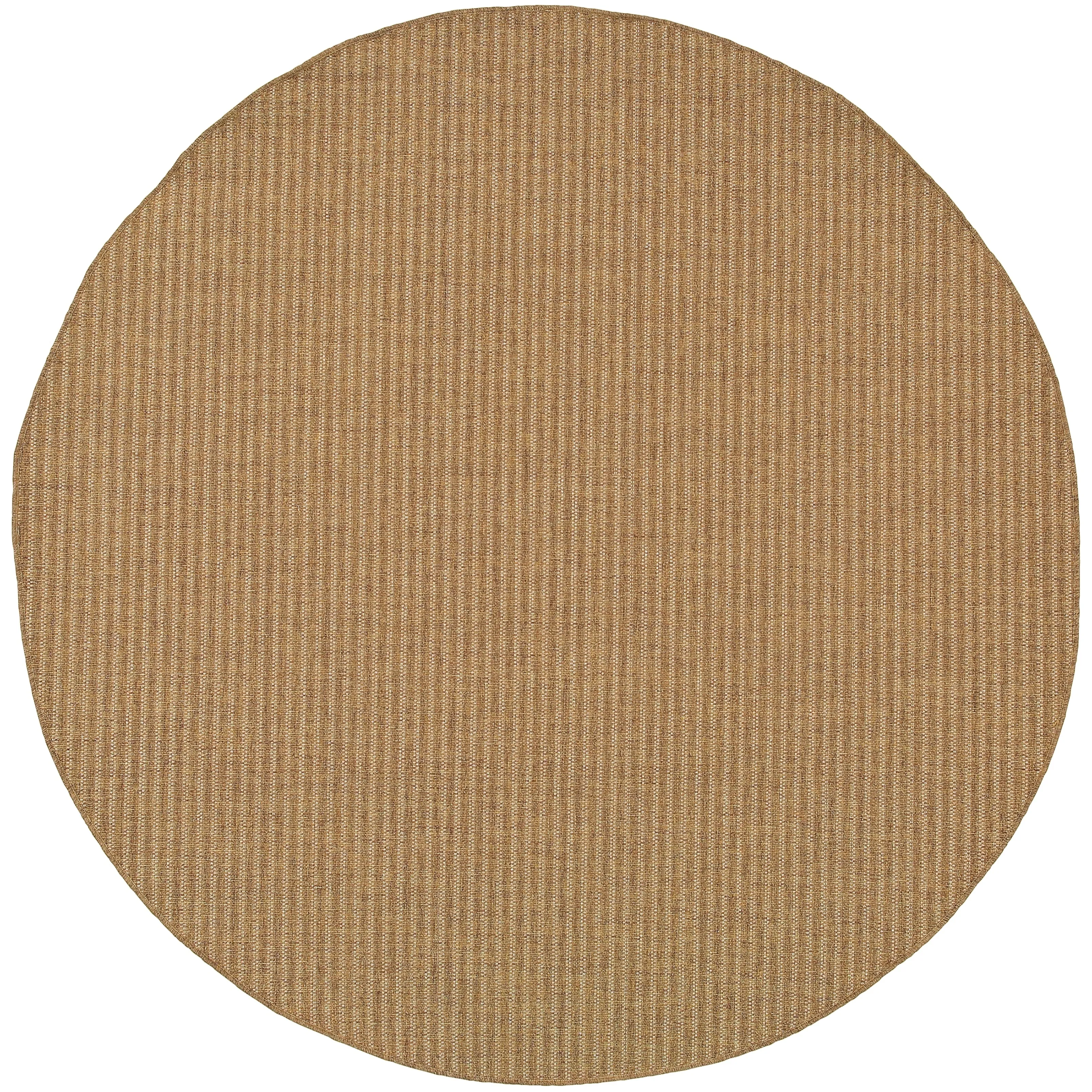 Style Haven Veranda Verticle Stripes Indoor-Outdoor Light Brown Rug