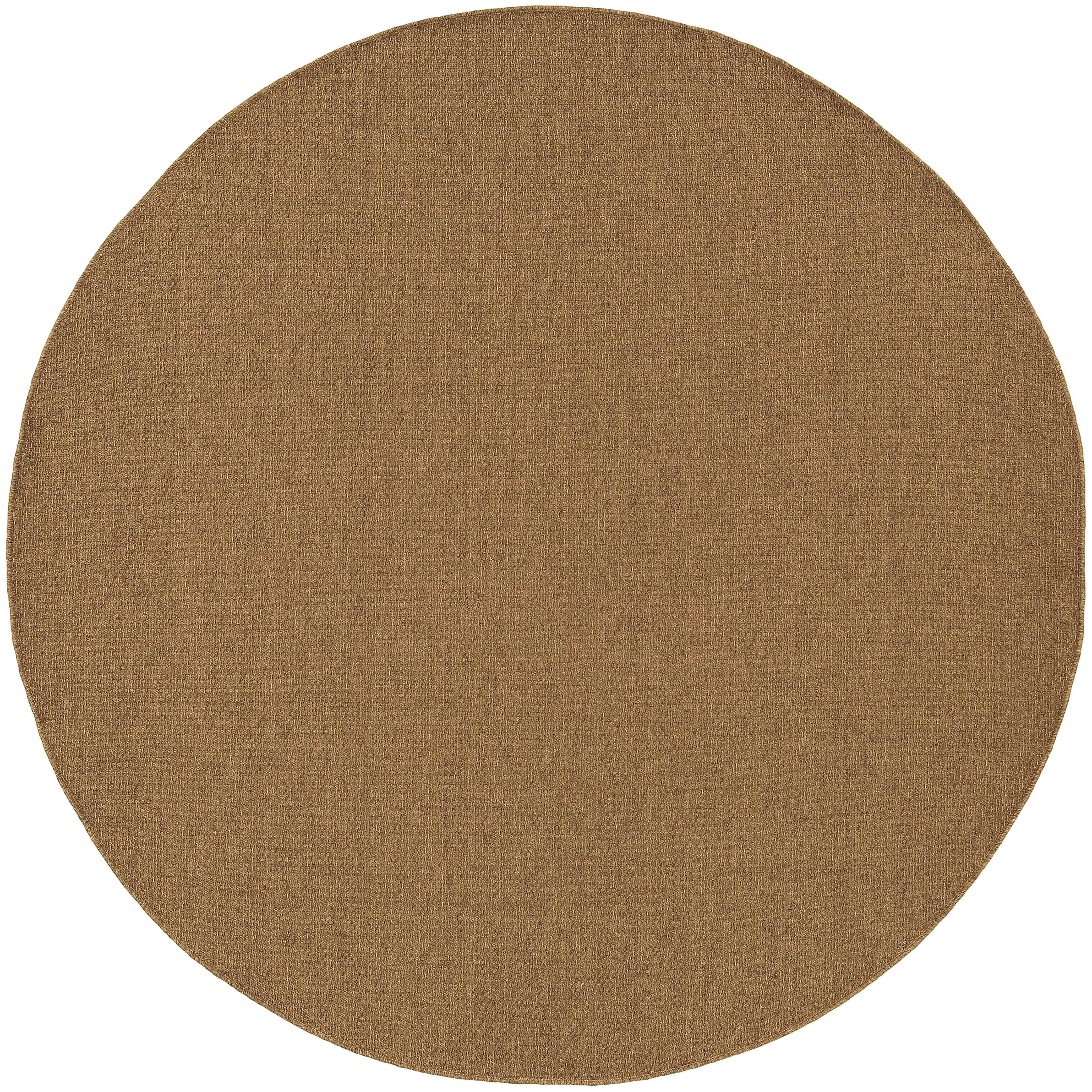 Style Haven Veranda Woven Textured Light Brown Indoor-Outdoor Area Rug