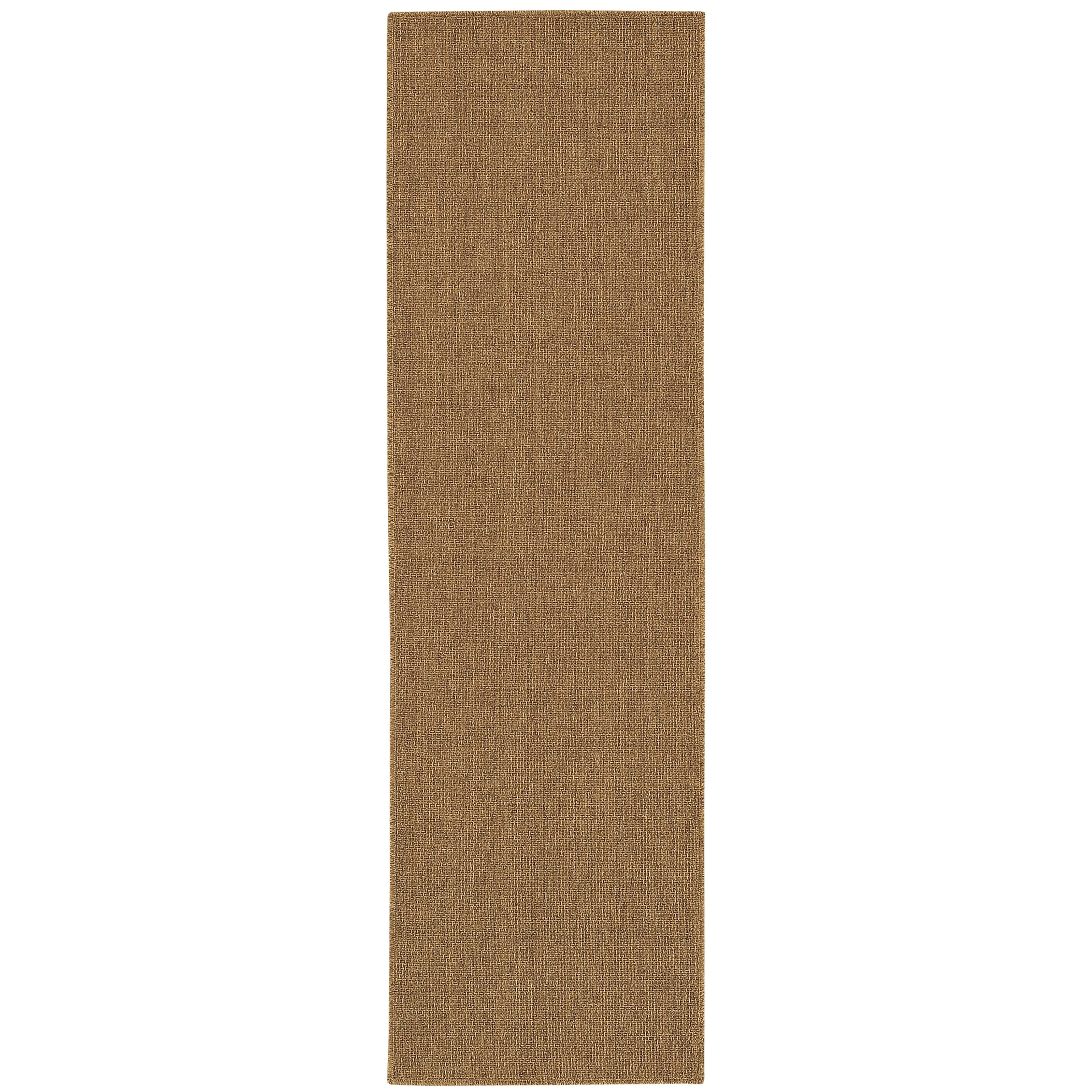 Style Haven Veranda Woven Textured Light Brown Indoor-Outdoor Area Rug