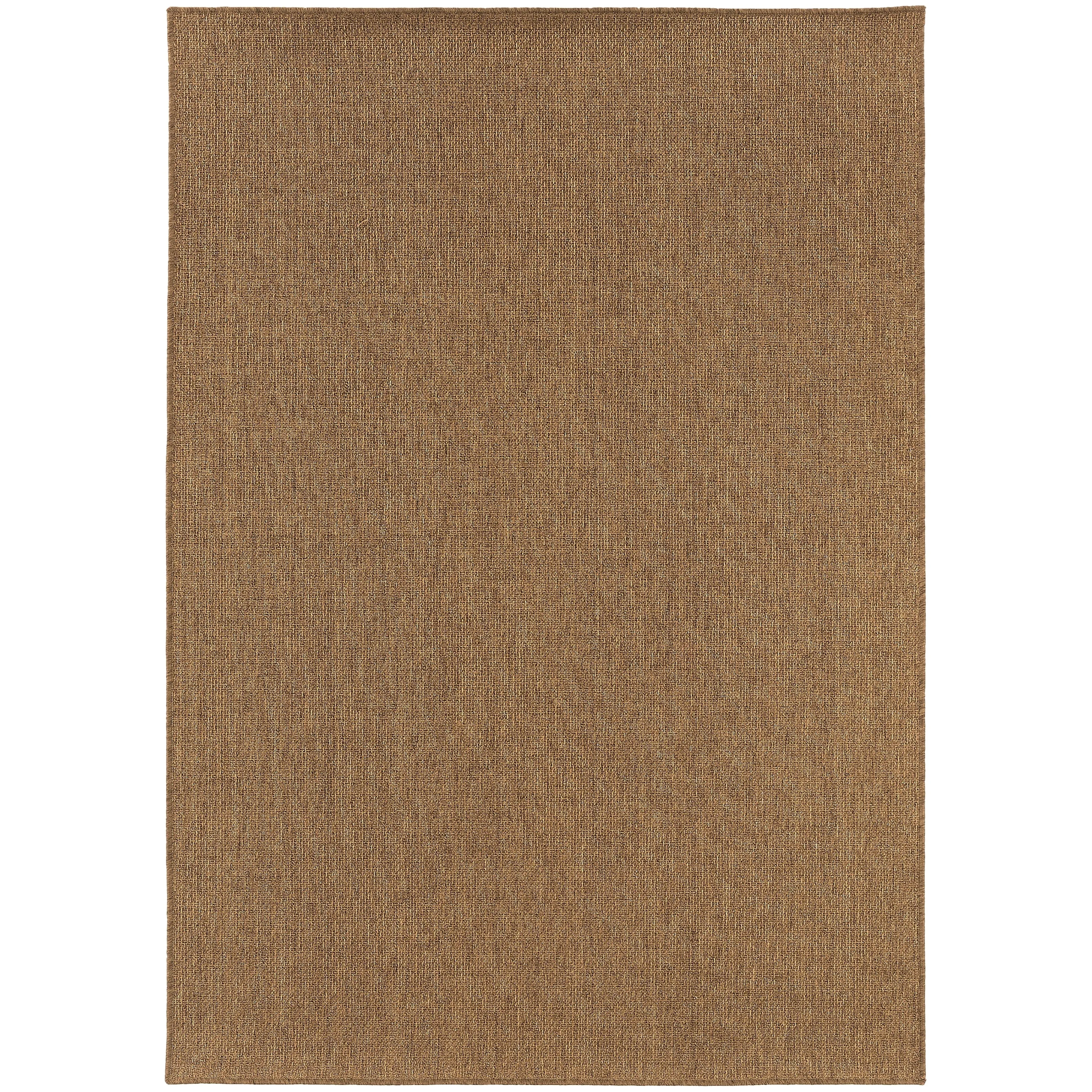Style Haven Veranda Woven Textured Light Brown Indoor-Outdoor Area Rug