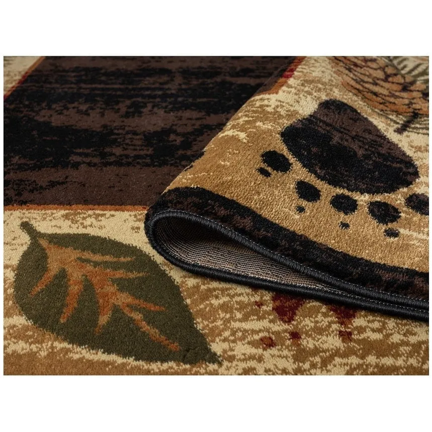 Sunset Valley Nature Brown Lodge Area Rug