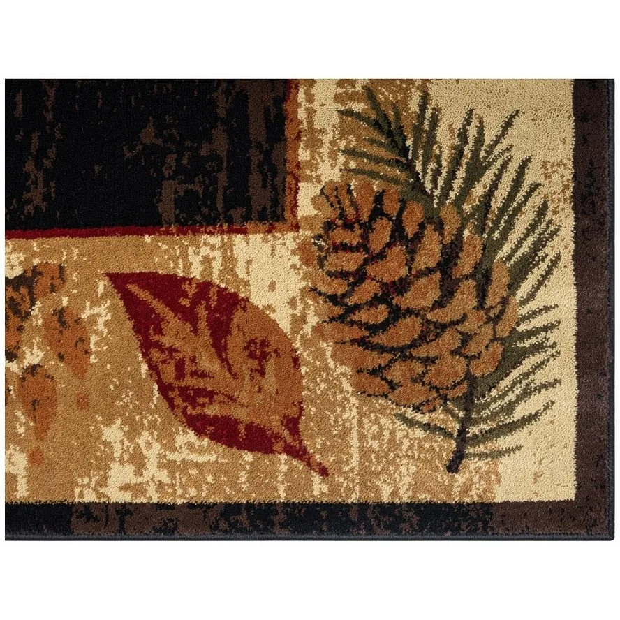 Sunset Valley Nature Brown Lodge Area Rug