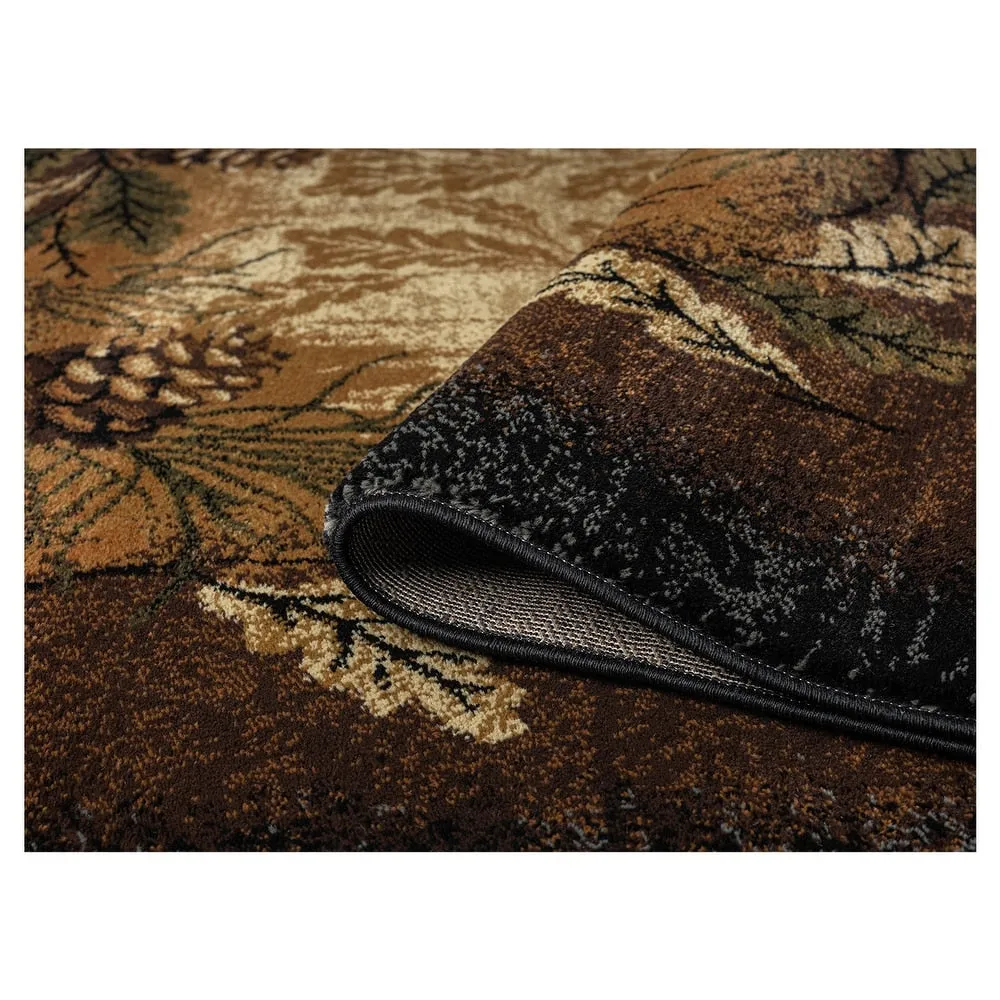 Sunset Valley Oak Ridge Brown Lodge Area Rug