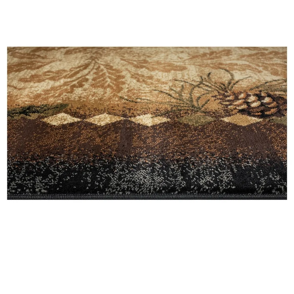 Sunset Valley Oak Ridge Brown Lodge Area Rug