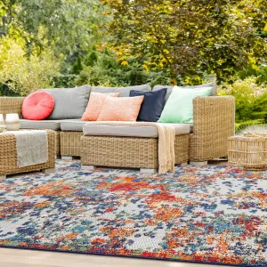 Superior Abstract Splatter Modern Indoor Outdoor Runner or Area Rug