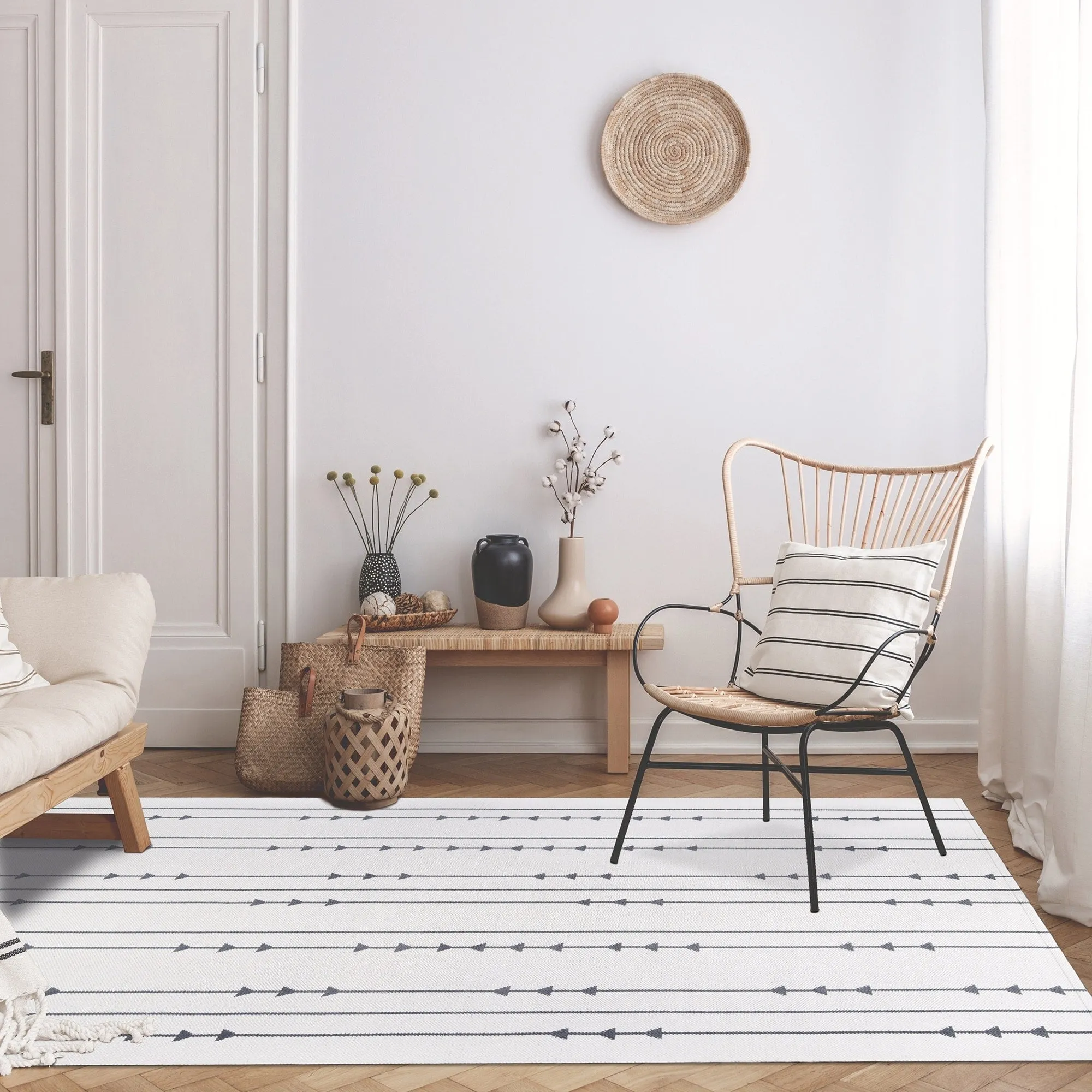 Superior Minimalist Bohemian Arrow Indoor Outdoor Area Rug