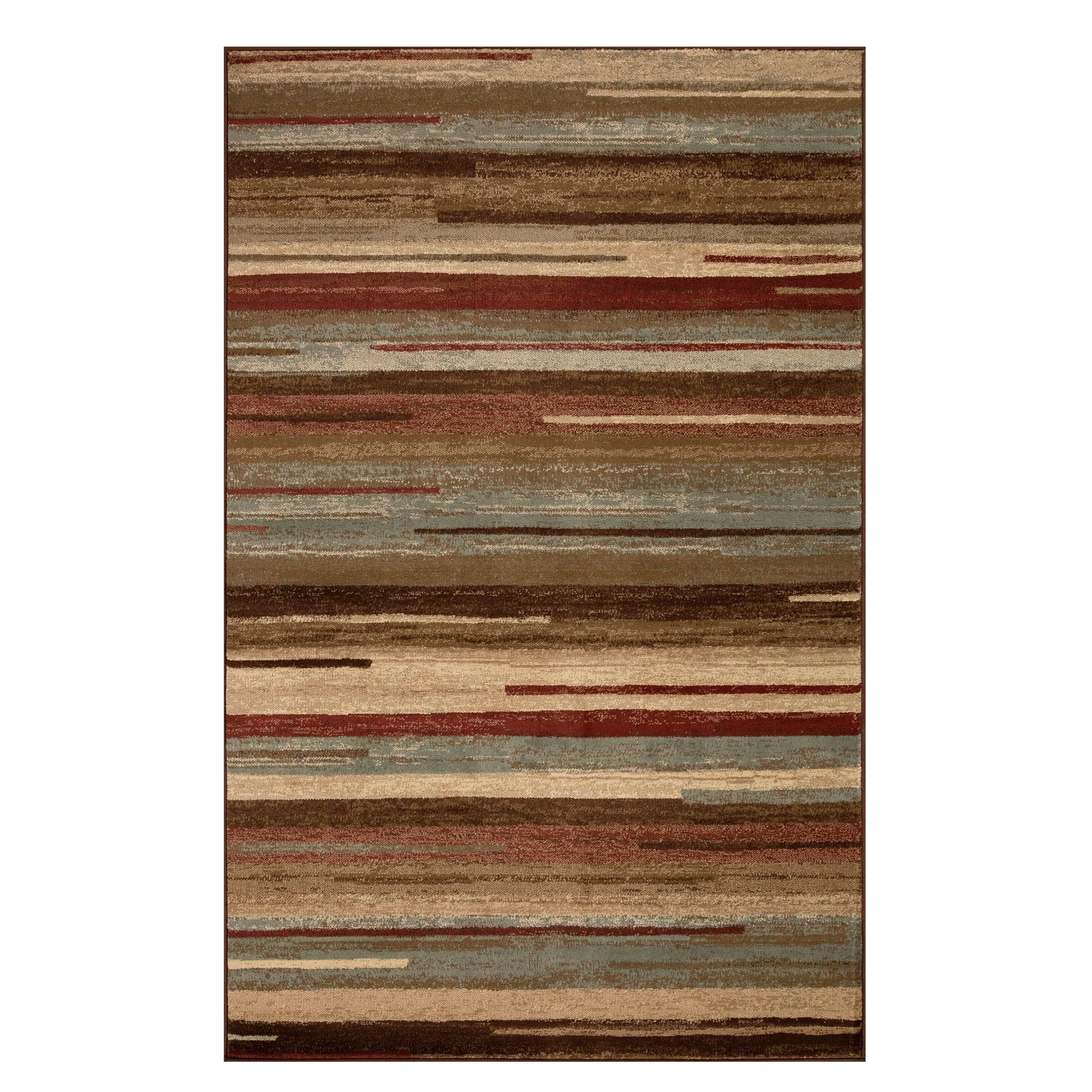 Superior Stripes Abstract Lines Power-Loomed Indoor Area Rug