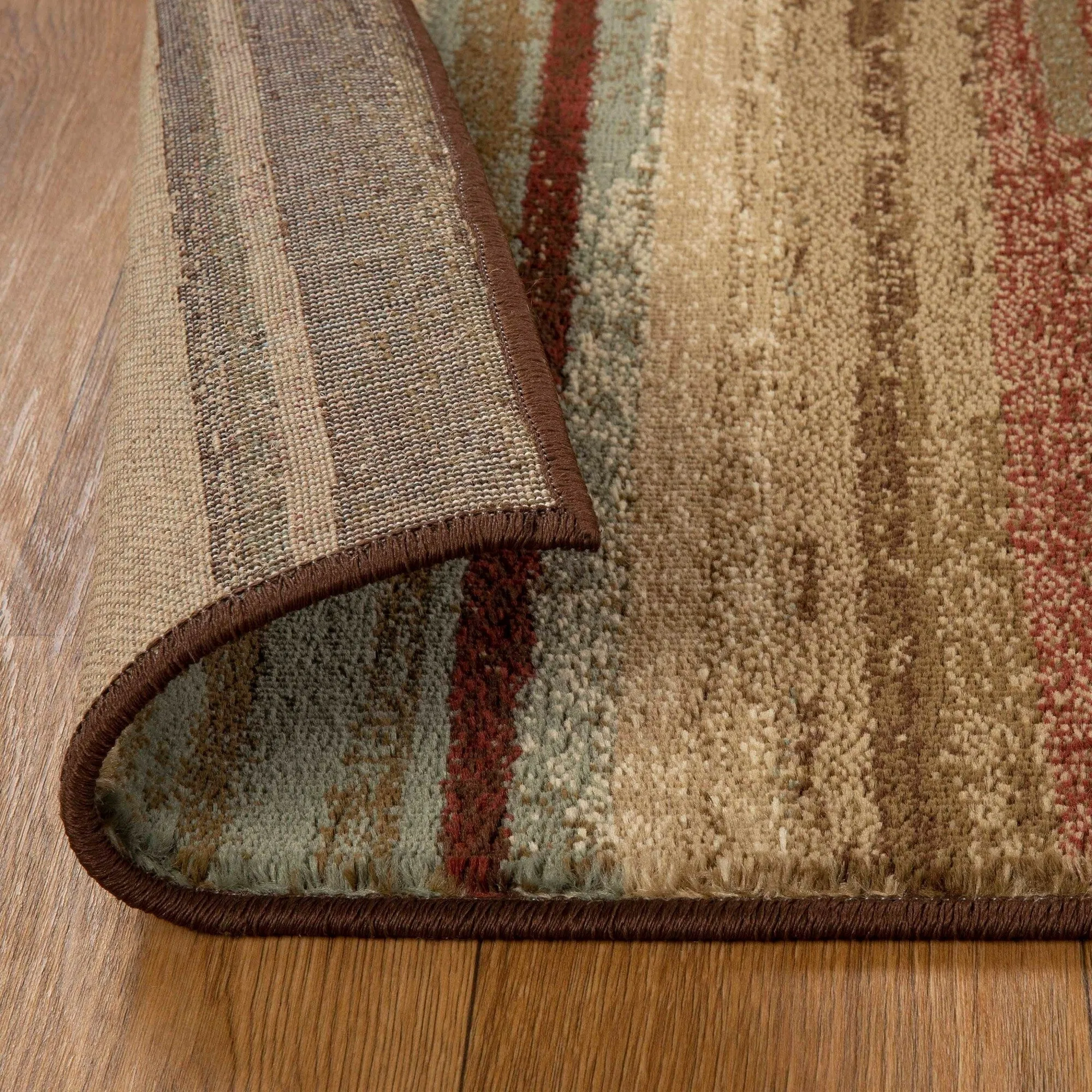 Superior Stripes Abstract Lines Power-Loomed Indoor Area Rug