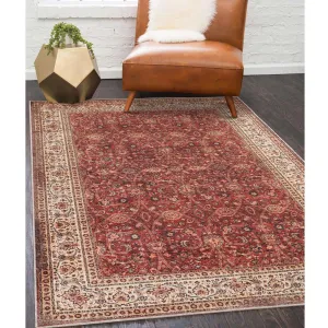 Superior Toucan Vintage Non-Slip Machine Washable Indoor Area Rug or Runner