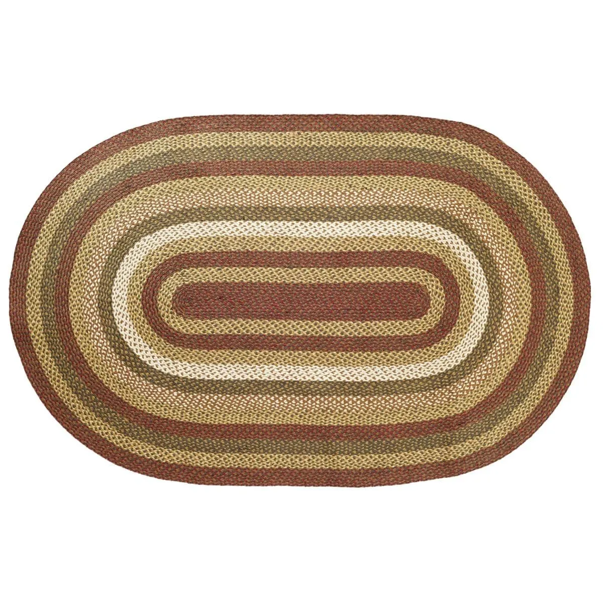 Tea Cabin Jute Rug Oval w/ Pad 60x96 - 5' x 8' Oval