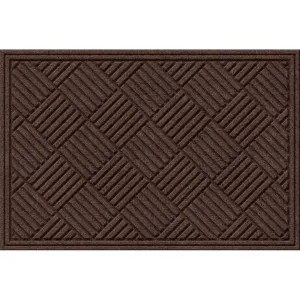 Textured Crosshatch Walnut Door Mat