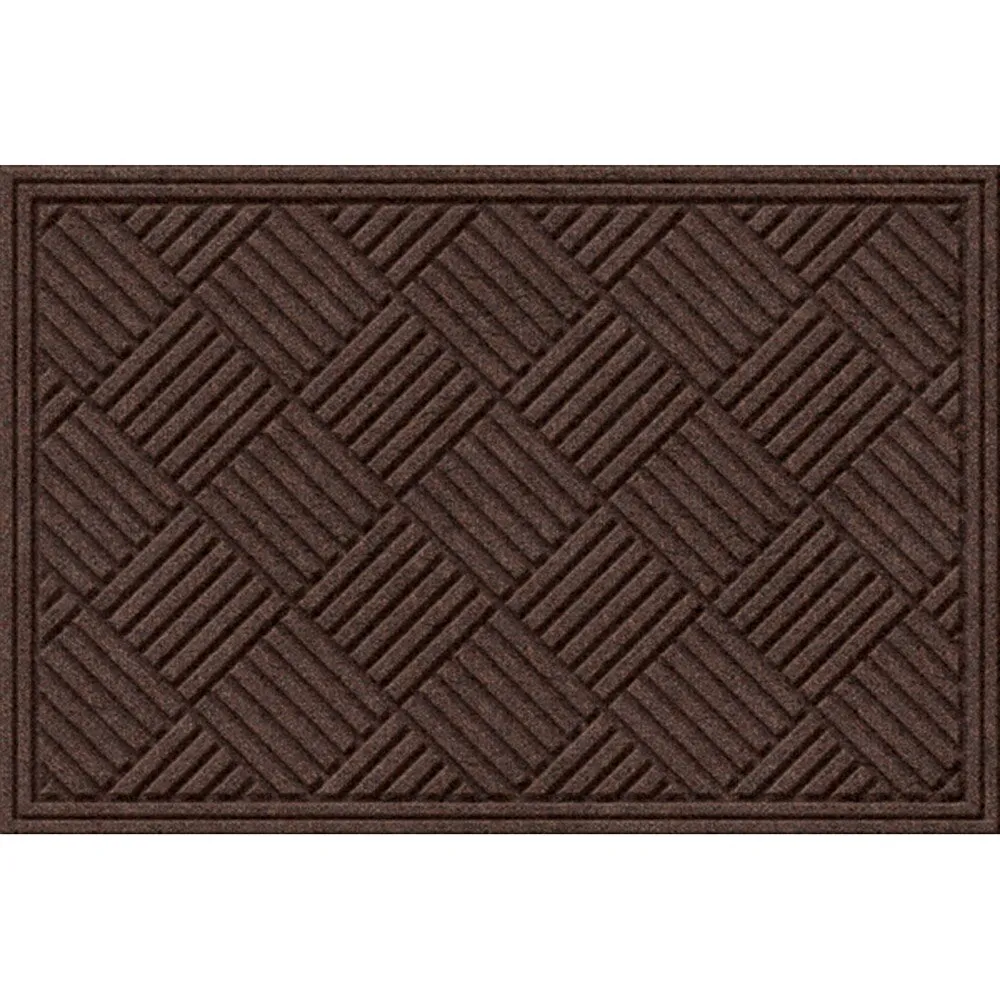 Textured Crosshatch Walnut Door Mat