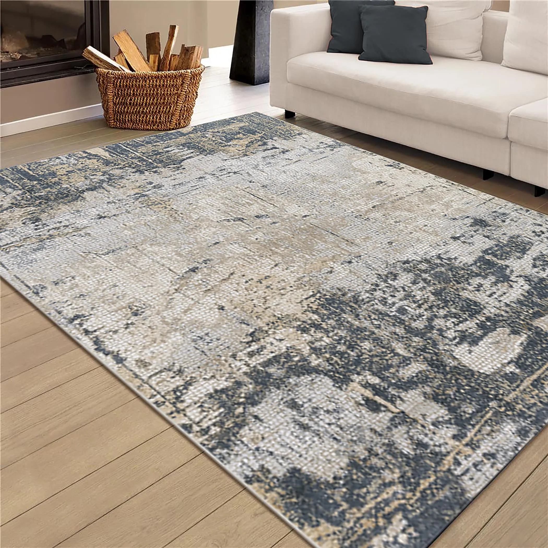 The Gray Barn Longleat Modern Abstract Polyester Blend Area Rug