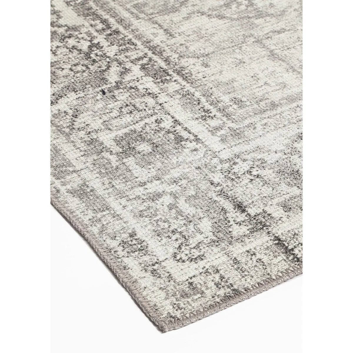 The Rug Collective Distressed Vintage Chilaz Grey Rug Machine Washable Area Rug