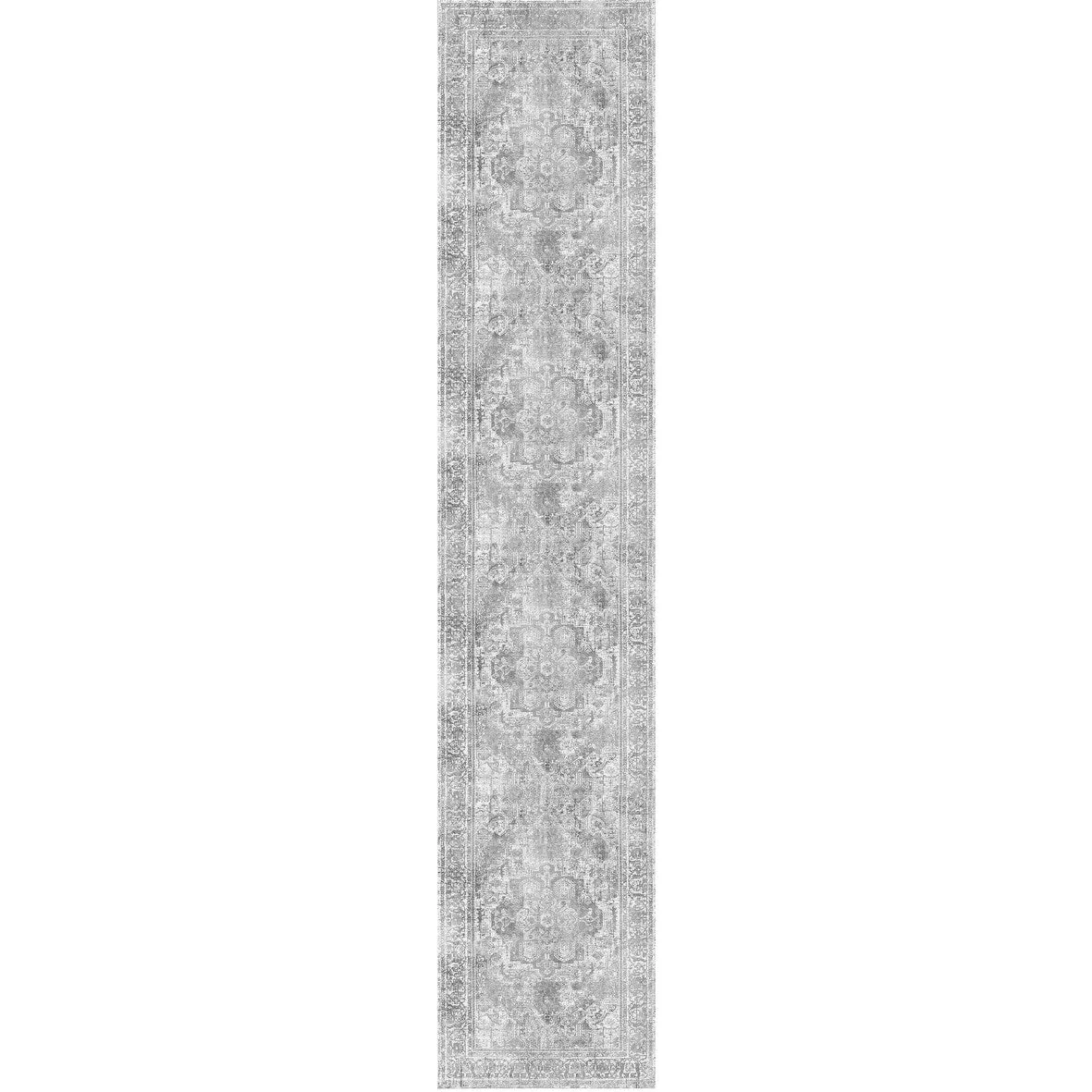 The Rug Collective Distressed Vintage Chilaz Grey Rug Machine Washable Area Rug