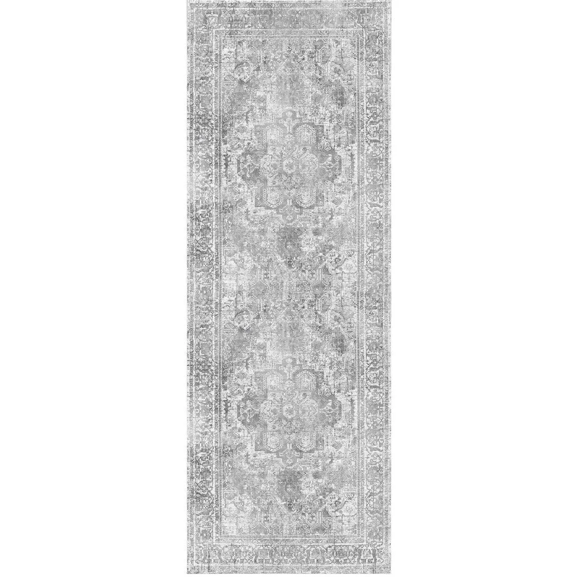 The Rug Collective Distressed Vintage Chilaz Grey Rug Machine Washable Area Rug