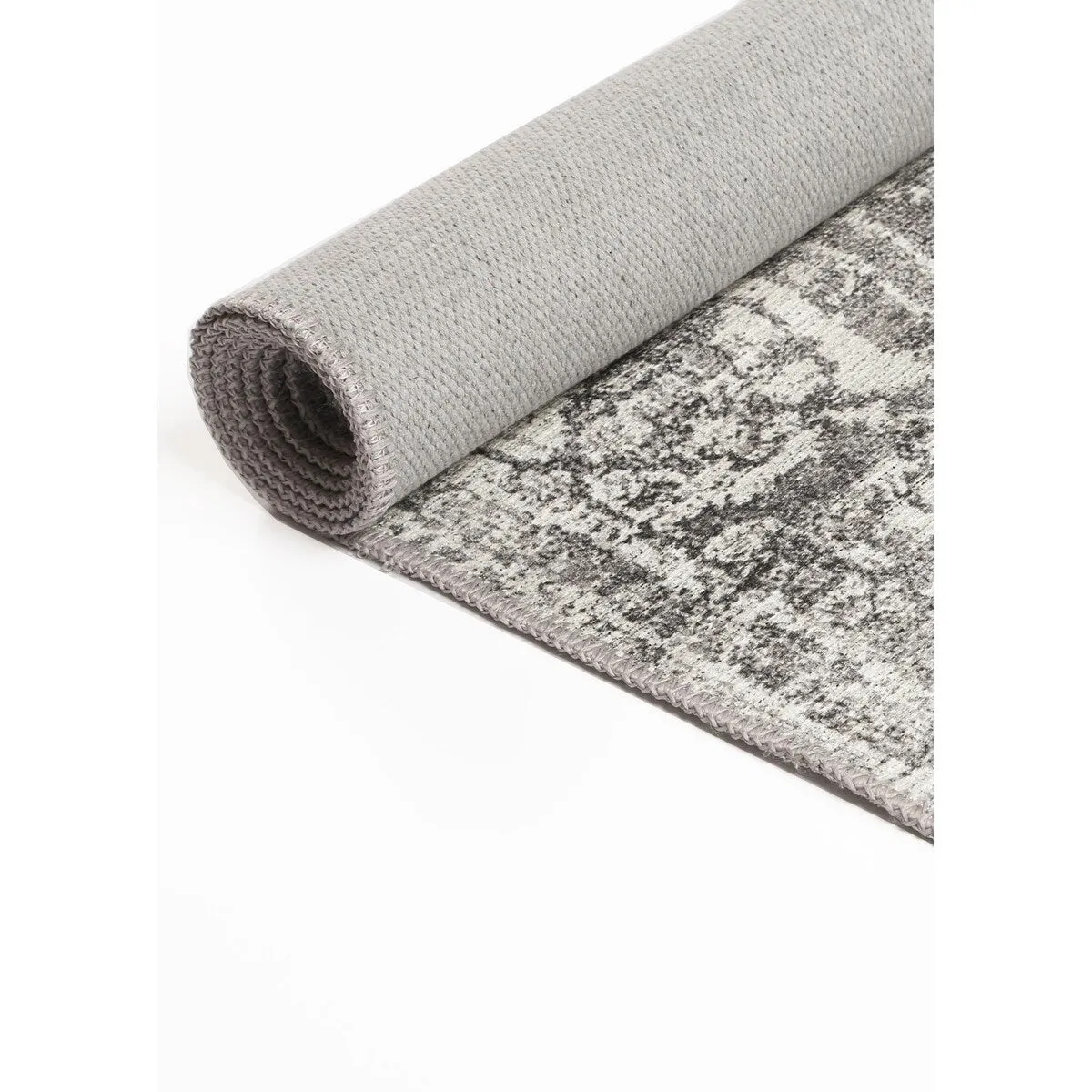 The Rug Collective Distressed Vintage Chilaz Grey Rug Machine Washable Area Rug