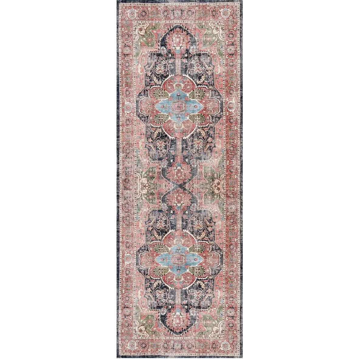 The Rug Collective Distressed Vintage Kendra Machine Washable Runner Rug