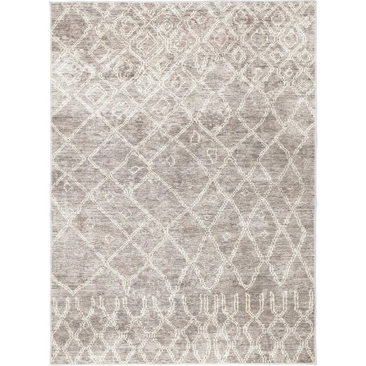 The Rug Collective Nordic Nahla Beige Rug Machine Washable Area Rug
