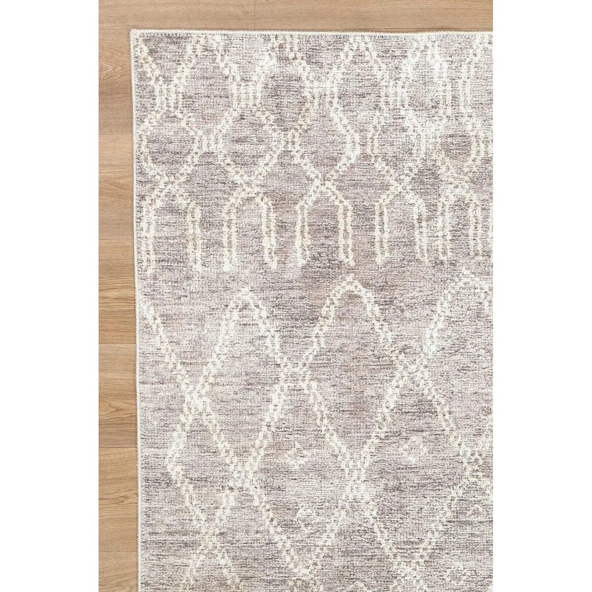 The Rug Collective Nordic Nahla Beige Rug Machine Washable Area Rug