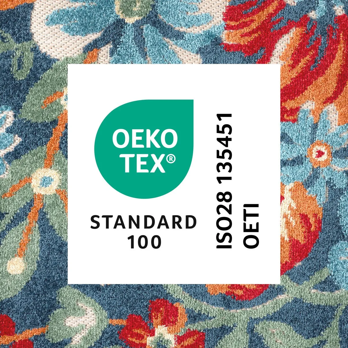 TOWN & COUNTRY EVERYDAY Hibiscus Bloom Modern Floral Indoor Outdoor Area Rug. UV Fade Resistant. High-Low Pile