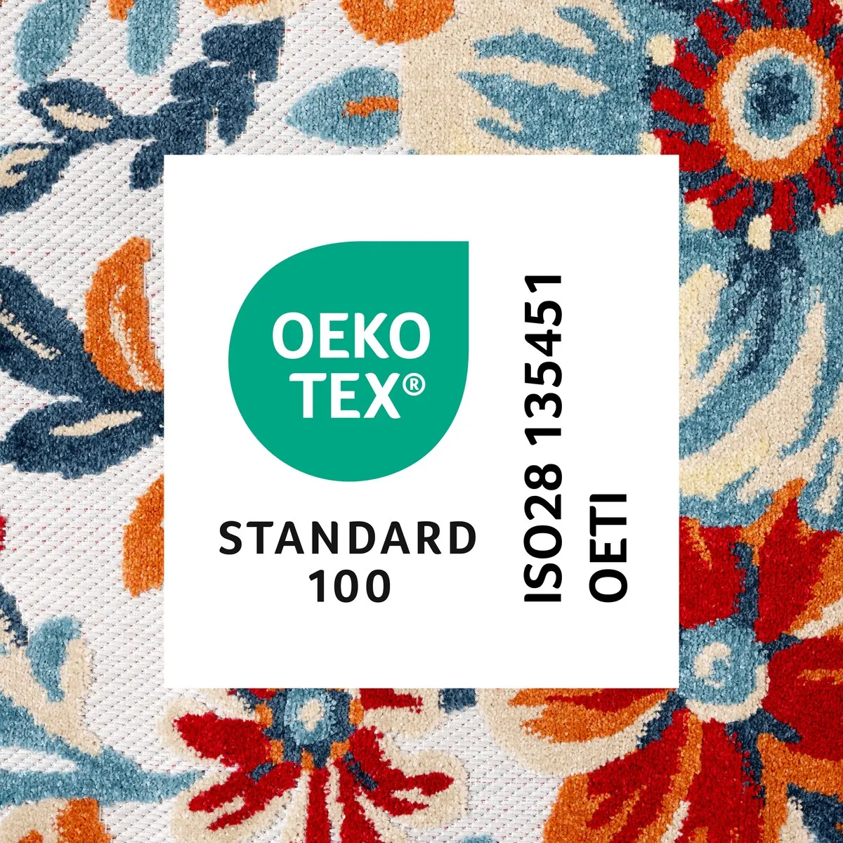 TOWN & COUNTRY EVERYDAY Hibiscus Bloom Modern Floral Indoor Outdoor Area Rug. UV Fade Resistant. High-Low Pile