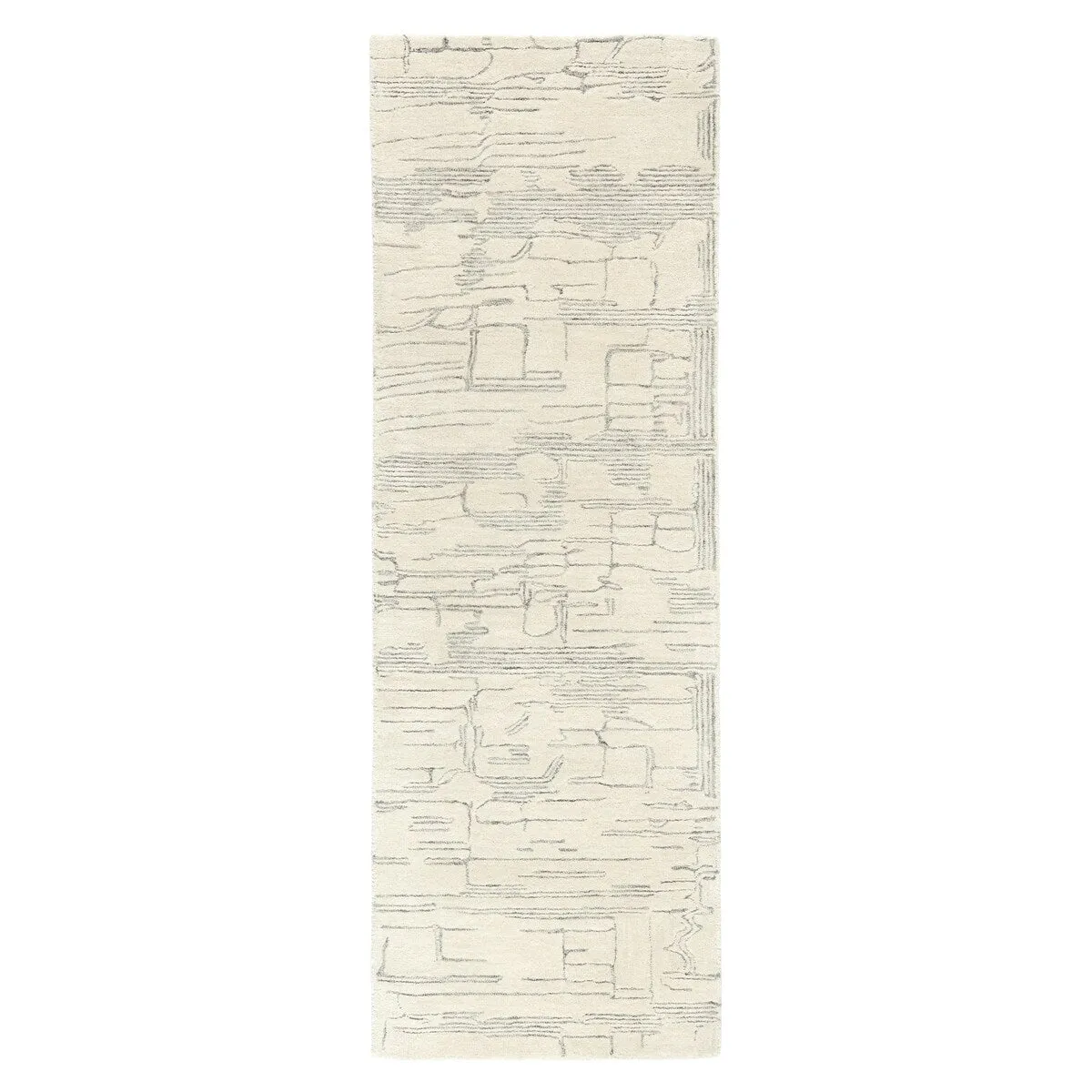 TOWN & COUNTRY LUXE Remi Abstract Line Art Handcrafted Area Rug 9'X12' Beige/Blue
