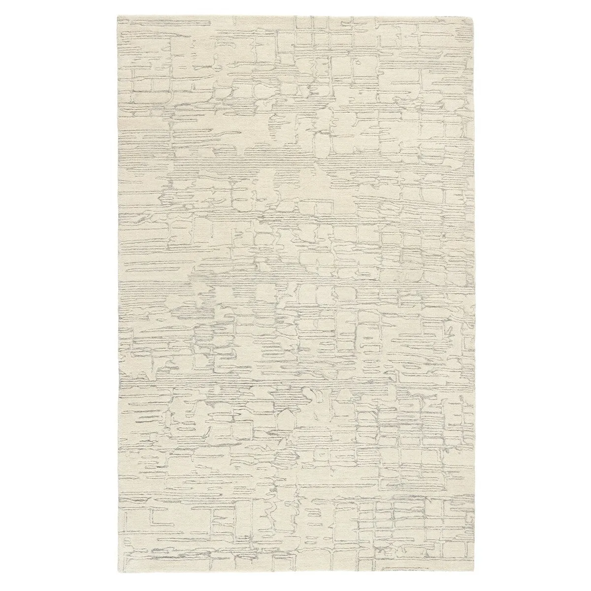 TOWN & COUNTRY LUXE Remi Abstract Line Art Handcrafted Area Rug 9'X12' Beige/Blue
