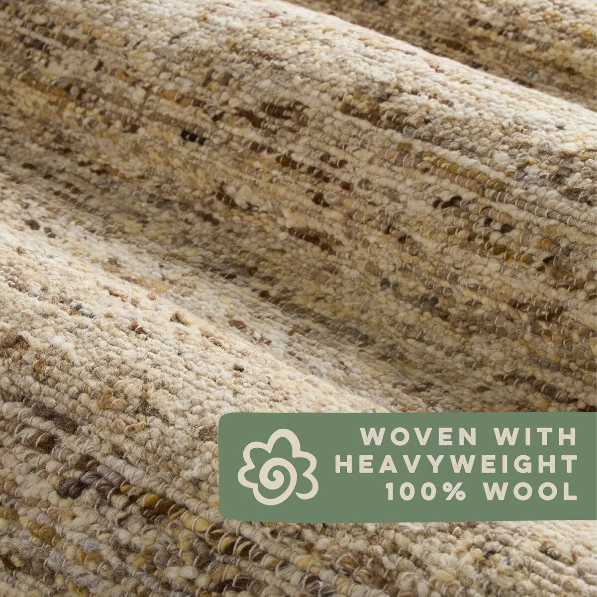 TOWN & COUNTRY TERRA Montana Handcrafted Area Rug 8'X10' Beige/Dark Brown