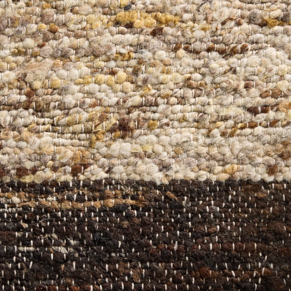 TOWN & COUNTRY TERRA Montana Handcrafted Area Rug 8'X10' Beige/Dark Brown