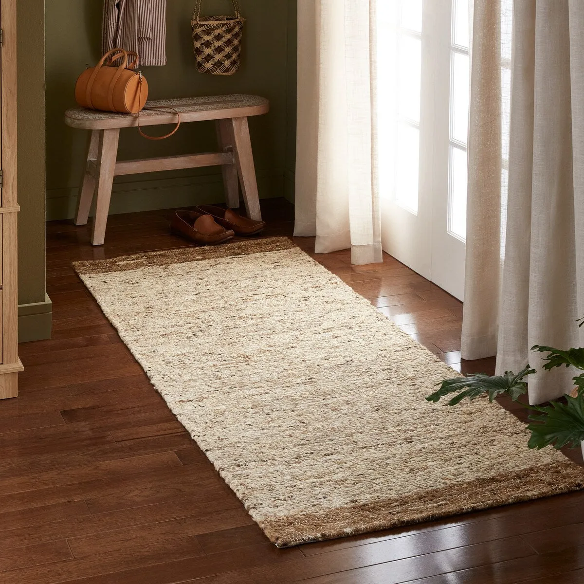 TOWN & COUNTRY TERRA Montana Handcrafted Area Rug 8'X10' Beige/Dark Brown