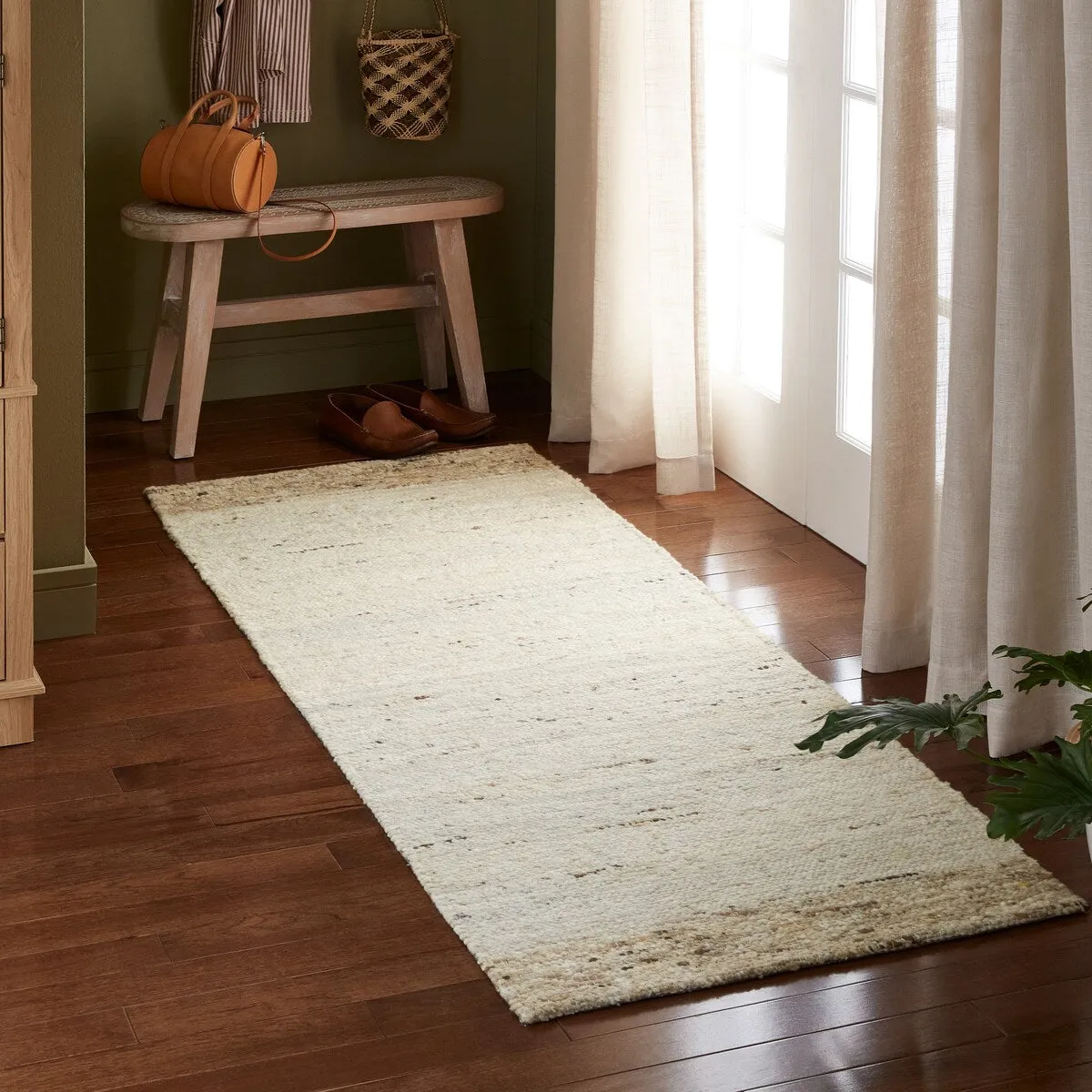 TOWN & COUNTRY TERRA Montana Handcrafted Area Rug 8'X10' Beige/Dark Brown