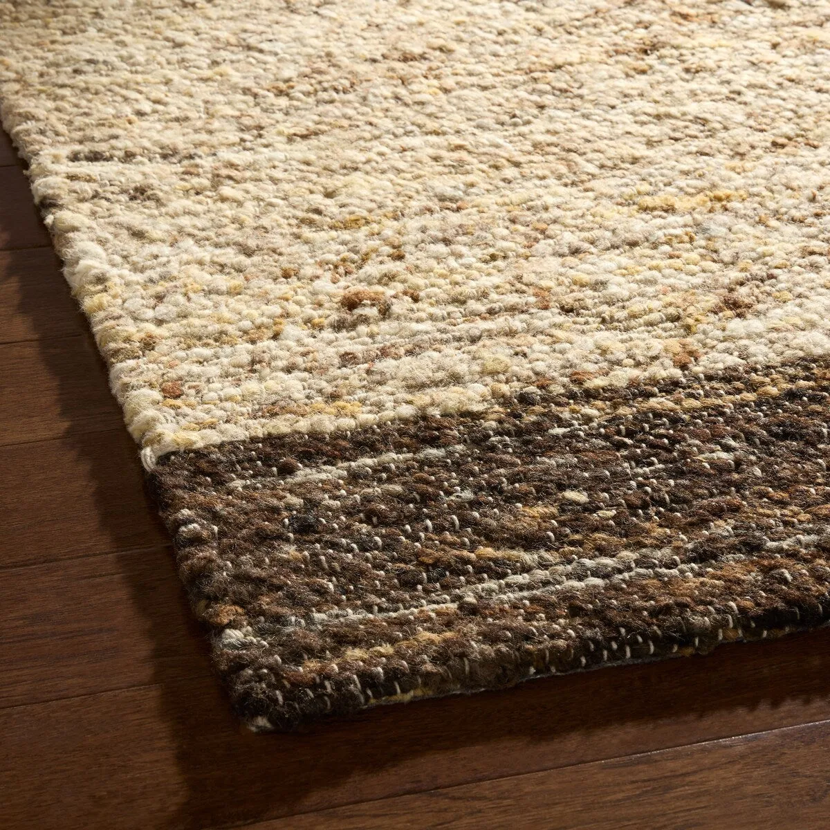 TOWN & COUNTRY TERRA Montana Handcrafted Area Rug 8'X10' Beige/Dark Brown
