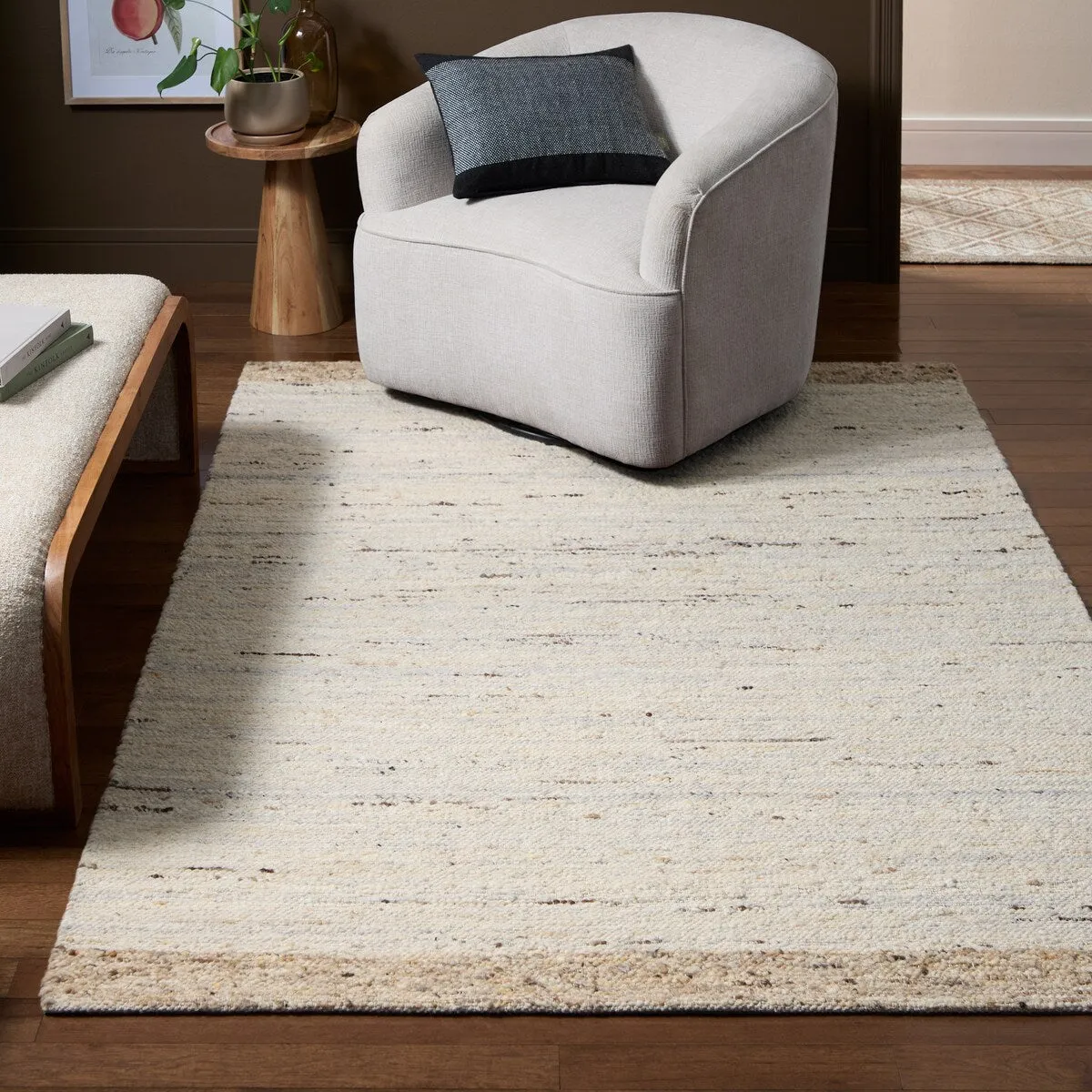 TOWN & COUNTRY TERRA Montana Handcrafted Area Rug 8'X10' Beige/Dark Brown