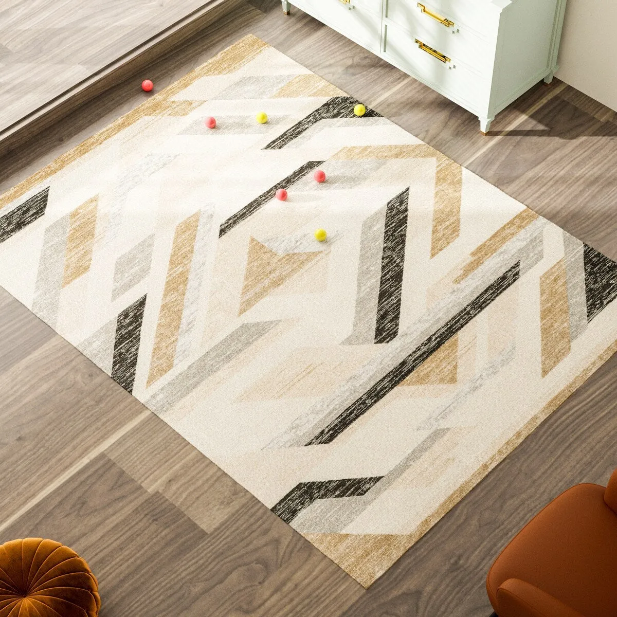 Traditional Grey/Beige Oriental Area Rug