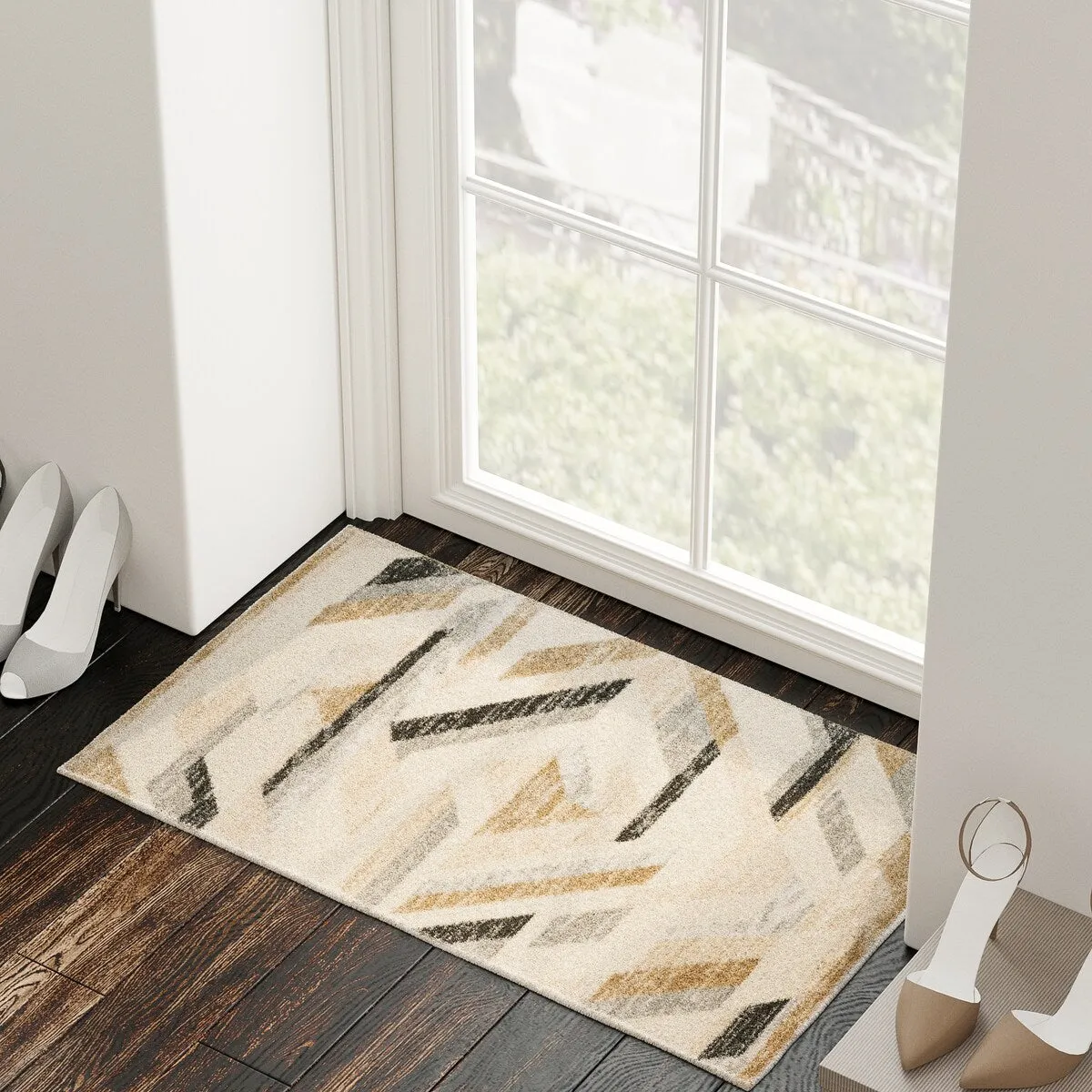 Traditional Grey/Beige Oriental Area Rug