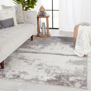 Treyton Abstract Gray/ Ivory Area Rug