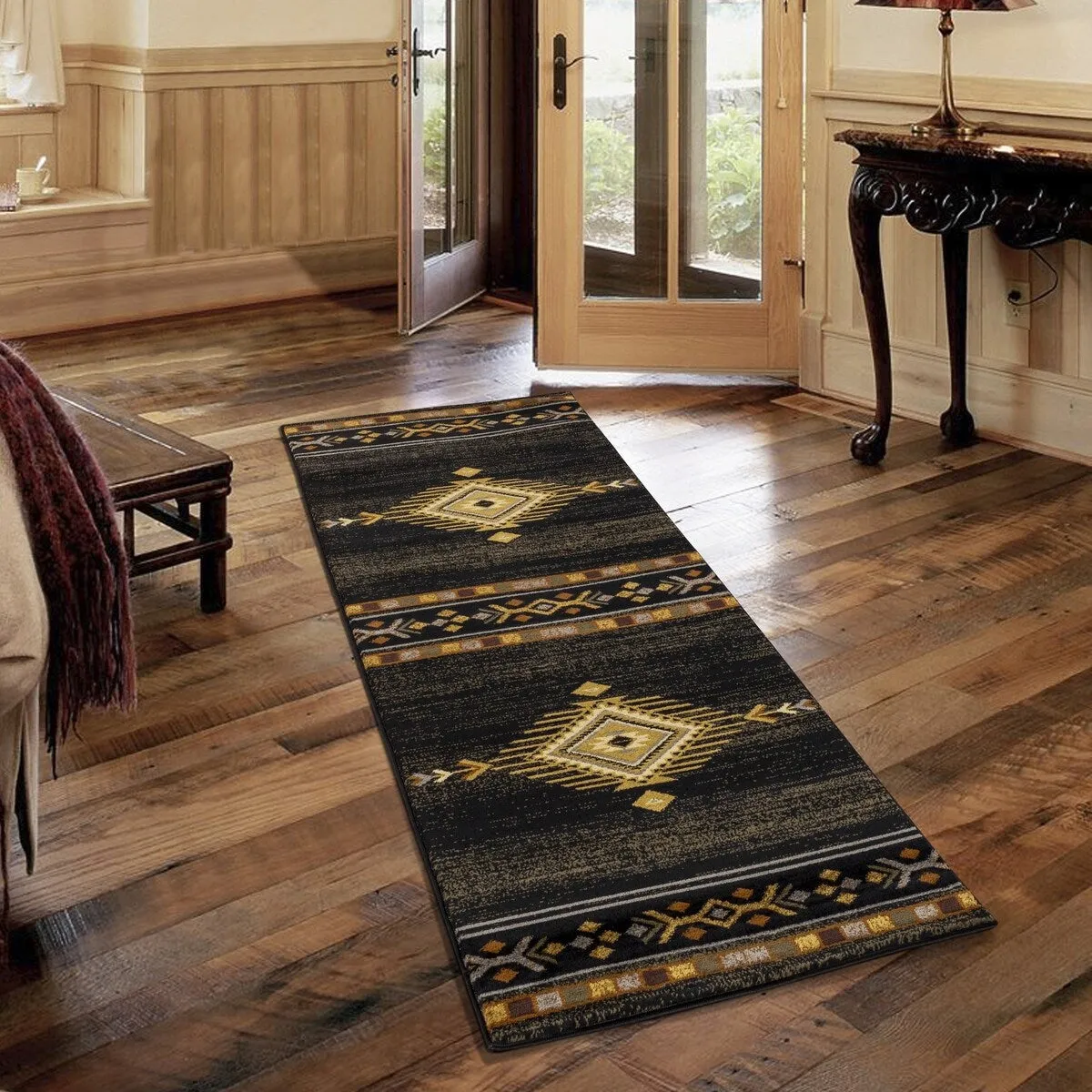 Tribes GC_YLS4001 Black Southwest Area Rug