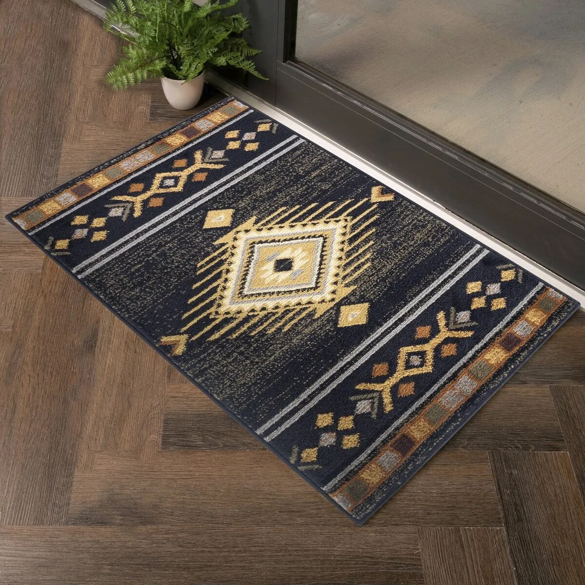 Tribes GC_YLS4001 Black Southwest Area Rug