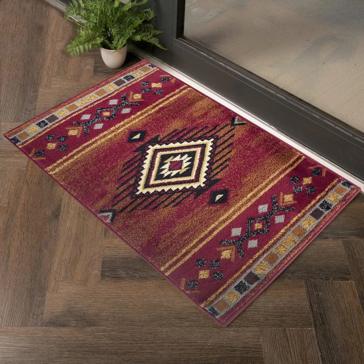 Tribes GC_YLS4002 Red Southwest Area Rug