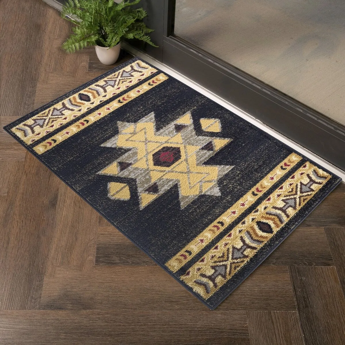 Tribes GC_YLS4004 Black Southwest Area Rug