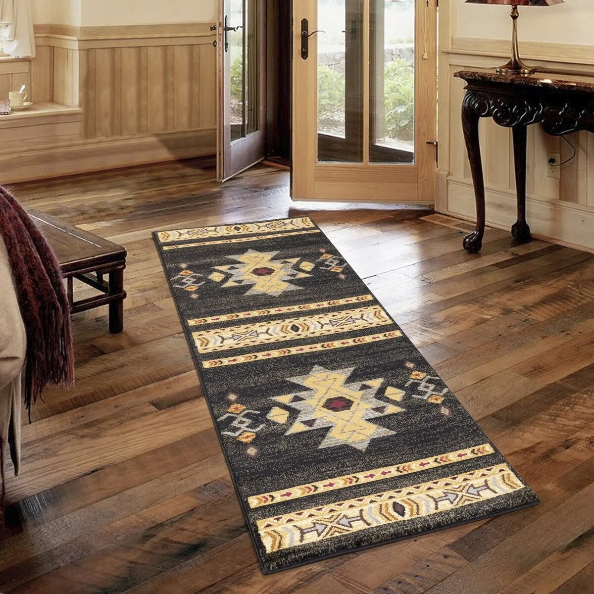 Tribes GC_YLS4004 Black Southwest Area Rug