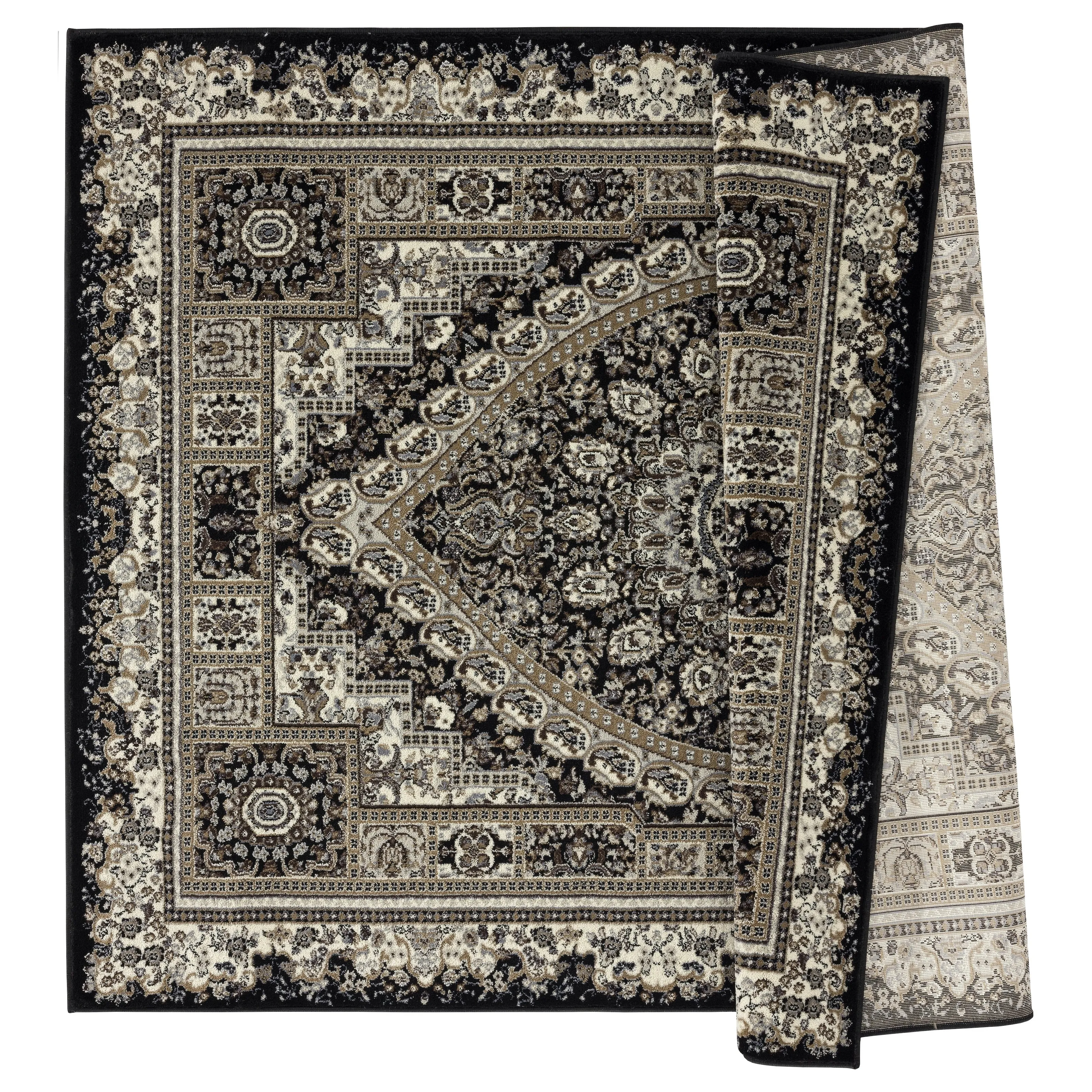 Vaso Collection Black/Cream Area Rug