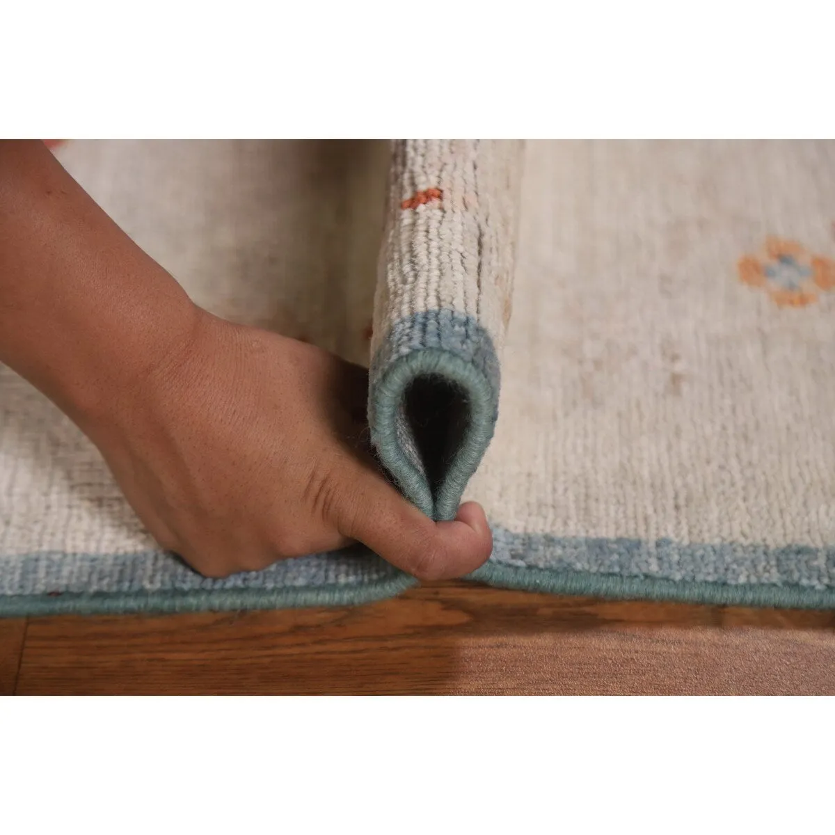 Vegetable Dye Oushak Runner Rug Hand-knotted Wool Carpet - 3'2x 11'10