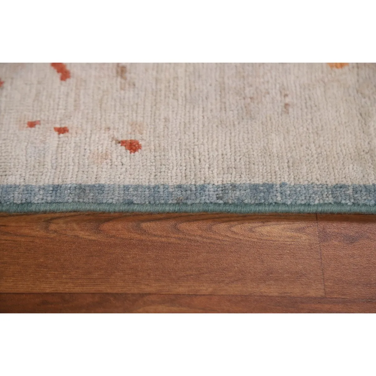 Vegetable Dye Oushak Runner Rug Hand-knotted Wool Carpet - 3'2x 11'10