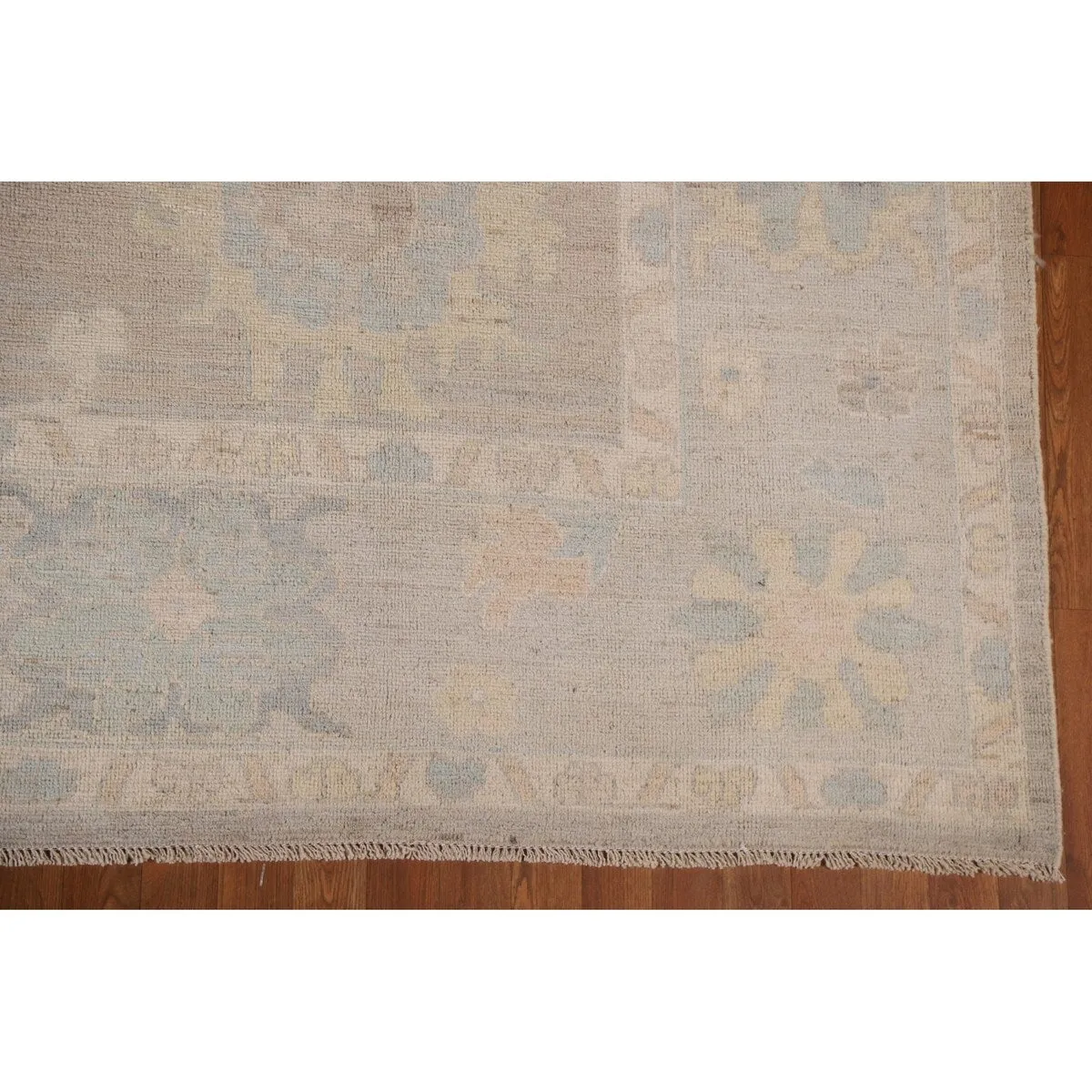 Vegetable Dye Turkish Oushak Square Area Rug Hand-knotted Wool Carpet - 9'10x 10'2